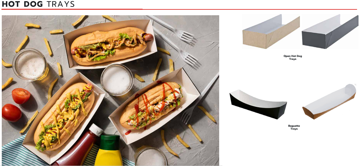 hot dog trays